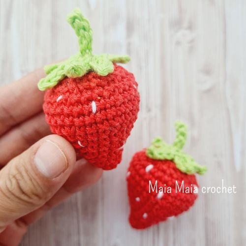 fresas perfectas a crochet