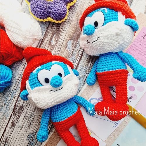 Loas pitufos amigurumi